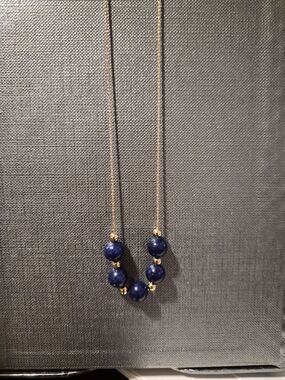Deep Blue Back-Drop Necklace